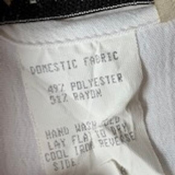 Vintage Melrose White Blouse with Silver Leaf Short Sleeve Long Size M - Picture 9 of 12